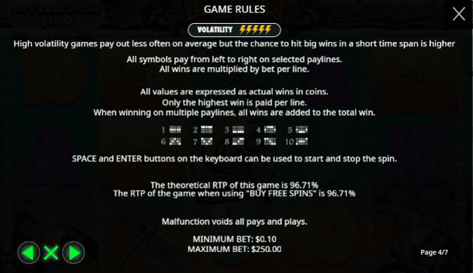 Game Rules Big Bass Splash